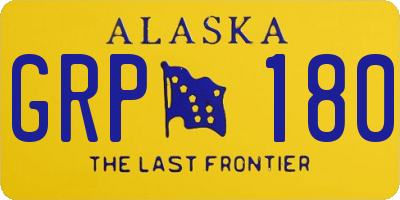 AK license plate GRP180
