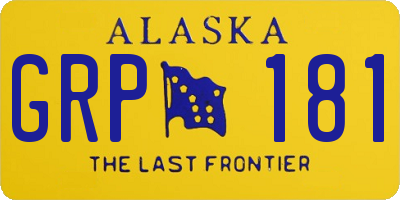 AK license plate GRP181