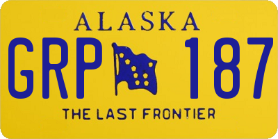 AK license plate GRP187