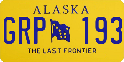 AK license plate GRP193
