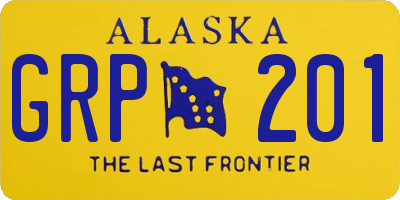 AK license plate GRP201