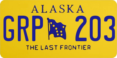 AK license plate GRP203