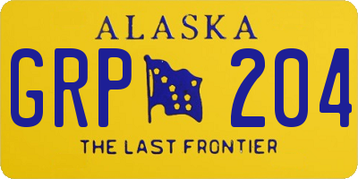 AK license plate GRP204