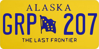 AK license plate GRP207
