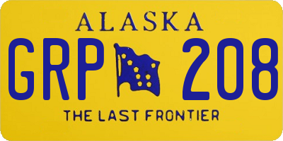 AK license plate GRP208