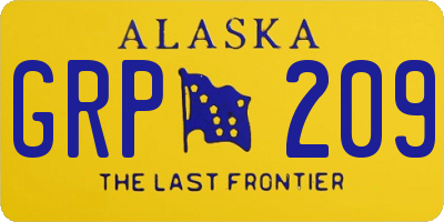 AK license plate GRP209