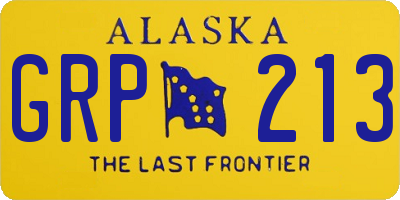 AK license plate GRP213