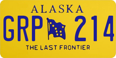 AK license plate GRP214