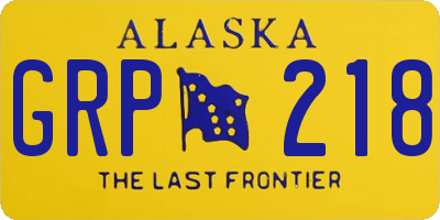 AK license plate GRP218