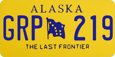 AK license plate GRP219