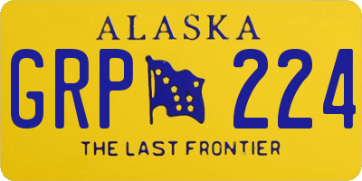 AK license plate GRP224