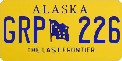 AK license plate GRP226