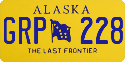 AK license plate GRP228