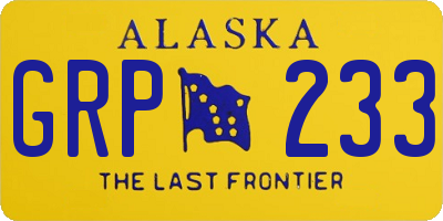 AK license plate GRP233