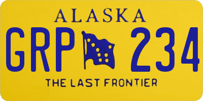 AK license plate GRP234