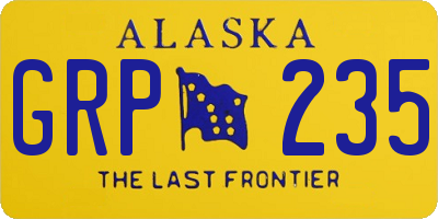 AK license plate GRP235