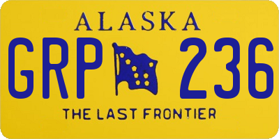 AK license plate GRP236