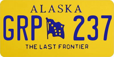 AK license plate GRP237