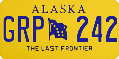 AK license plate GRP242