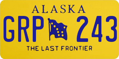 AK license plate GRP243