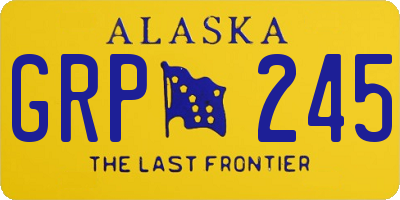 AK license plate GRP245