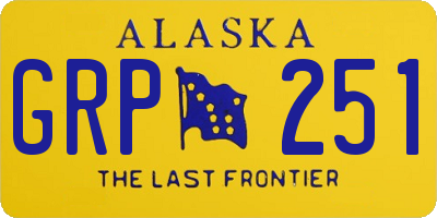 AK license plate GRP251