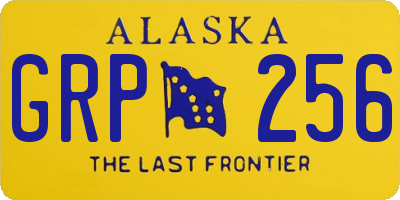 AK license plate GRP256