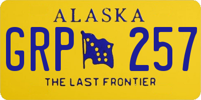 AK license plate GRP257