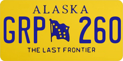 AK license plate GRP260