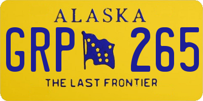 AK license plate GRP265