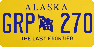 AK license plate GRP270