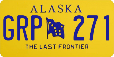 AK license plate GRP271