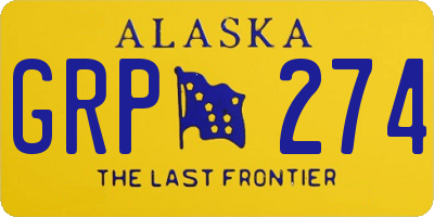 AK license plate GRP274