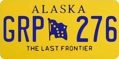 AK license plate GRP276