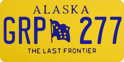 AK license plate GRP277