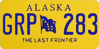 AK license plate GRP283