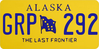 AK license plate GRP292