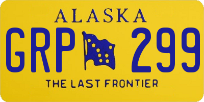 AK license plate GRP299