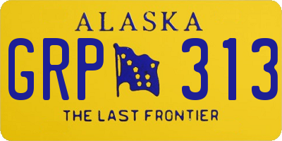 AK license plate GRP313