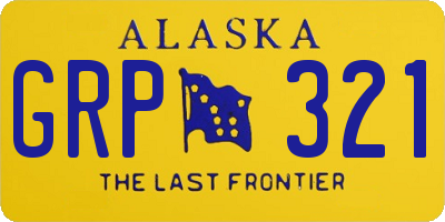 AK license plate GRP321