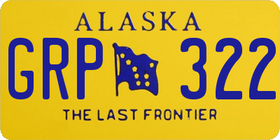 AK license plate GRP322