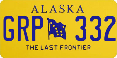 AK license plate GRP332
