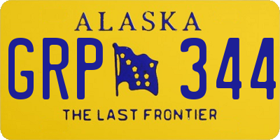 AK license plate GRP344