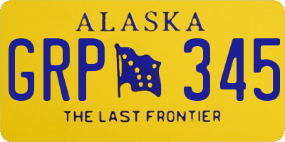 AK license plate GRP345