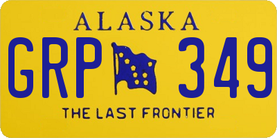 AK license plate GRP349