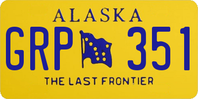 AK license plate GRP351