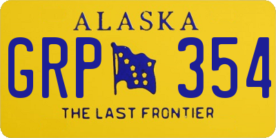 AK license plate GRP354