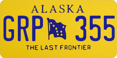 AK license plate GRP355