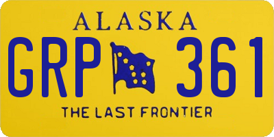 AK license plate GRP361
