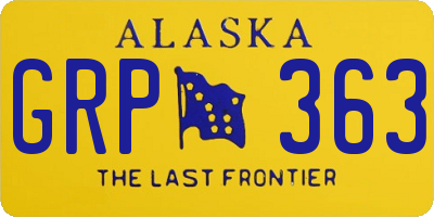 AK license plate GRP363